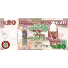 P52a Zambia - 20 Kwacha Year 2012